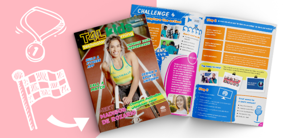t4lkids T4L Kids cover showing Madison de Rozario, Paralympic gold medalist